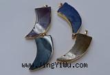 NGP9517 22*60mm - 25*65mm horn agate gemstone pendants wholesale