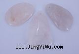 NGP959 5PCS 35-45mm*50-65mm freeform rose quartz gemstone pendants
