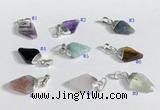 NGP9729 11*15mm arrowhead-shaped  mixed gemstone pendants wholesale