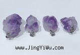NGP9753 15*20mm-20*30mm freeform amethyst pendants wholesale