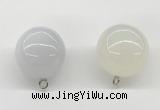 NGP9841 20mm round white agate gemstone pendants