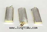 NGP9847 14*38mm - 18*45mm rectangle white calcite gemstone pendants