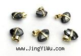 NGP9868 10*15mm faceted oval terahertz pendant