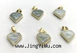NGP9882 14*16mm faceted aquamarine pendant