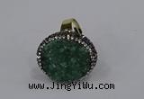NGR1006 26mm - 28mm coin druzy quartz rings wholesale