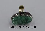 NGR1015 20*25mm - 22*30mm oval druzy quartz rings wholesale