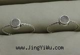 NGR1025 4mm coin plated druzy agate rings wholesale