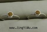 NGR1027 4mm coin plated druzy agate rings wholesale