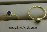 NGR1033 4mm coin plated druzy agate rings wholesale