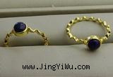 NGR1061 4mm coin lapis lazuli gemstone rings wholesale