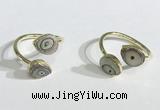 NGR1080 8*10mm flat droplet shell rings wholesale