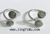 NGR1087 8mm faceted coin  labradorite gemstone rings wholesale