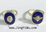NGR1128 14*17mm oval lapis lazuli gemstone rings wholesale