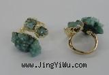NGR153 8*10mm - 15*20mm nuggets druzy quartz rings wholesale