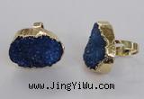 NGR156 22*30mm - 25*30mm freeform druzy agate rings wholesale