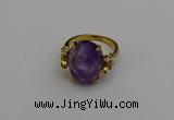 NGR2062 10*15mm faceted oval amethyst gemstone rings wholesale