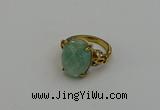 NGR2088 10*15mm faceted oval amazonite gemstone rings