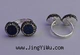 NGR2178 12mm - 14mm coin plated druzy agate rings wholesale