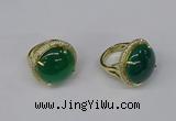 NGR236 20mm flat round agate gemstone rings wholesale