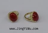 NGR244 13*18mm oval agate gemstone rings wholesale