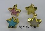 NGR287 25*25mm - 30*30mm star druzy agate gemstone rings