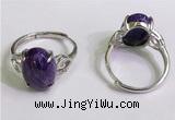 NGR3029 925 sterling silver with 10*14mm oval charoite rings