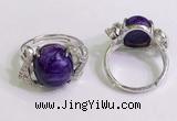 NGR3039 925 sterling silver with 12*14mm oval charoite rings