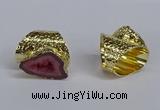NGR375 15*20mm - 20*25mm freeform druzy agate rings wholesale