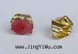NGR386 18*25mm - 22*28mm freeform druzy agate gemstone rings