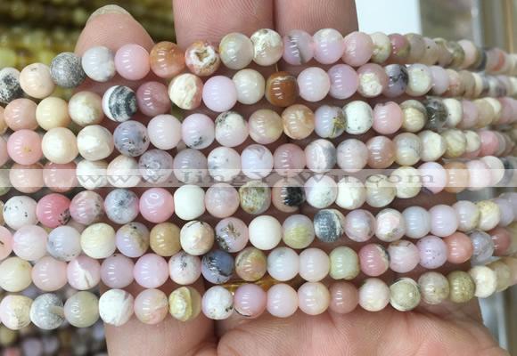 OPBS01 15 inches 6mm round pink opal beads wholesale