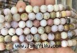 OPBS02 15 inches 8mm round pink opal beads wholesale