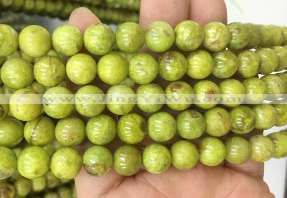OPBS07 15 inches 10mm round green opal beads wholesale