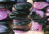 OVBS42 15 inches 20*40mm oval Agate gemstone beads wholesale OVBS42 15 inches 20*40mm oval Agate gemstone beads wholesale