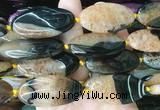 OVBS43 15 inches 20*40mm oval Agate gemstone beads wholesale OVBS43 15 inches 20*40mm oval Agate gemstone beads wholesale