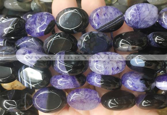 OVBS57 15 inches 15*20mm oval Agate gemstone beads wholesale