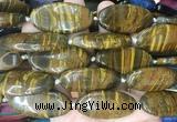 OVBS64 15 inches 20*40mm oval iron tiger gemstone beads wholesale