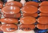 OVBS66 15 inches 20*40mm oval red jasper gemstone beads wholesale