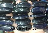 OVBS68 15 inches 20*40mm oval blue sandstone gemstone beads wholesale
