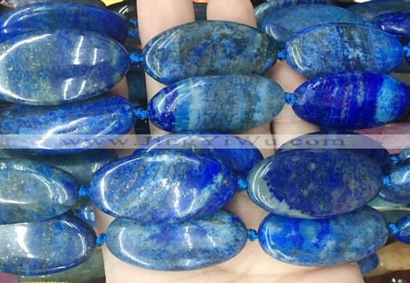OVBS69 15 inches 20*40mm oval lapis lazuli gemstone beads wholesale