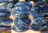 OVBS70 15 inches 20*40mm oval sodalite gemstone beads wholesale
