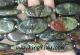 OVBS76 15 inches 20*40mm oval dragon blood jasper gemstone beads wholesale