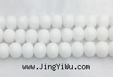 PBBS03 15 inches 15*20mm faceted rondelle white porcelain beads wholesale