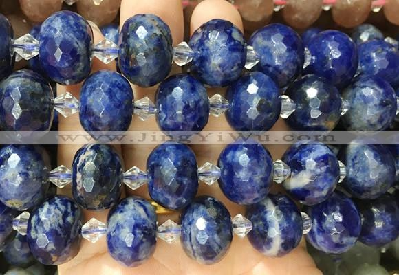 RBBS29 15 inches 13*18mm faceted rondelle sodalite gemstone beads