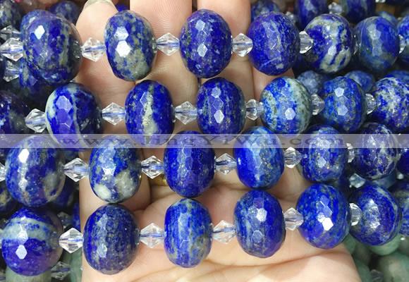 RBBS30 15 inches 13*18mm faceted rondelle Lapis lazuli gemstone beads