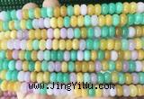 RBBS86 15 inches 5*8mm rondelle candy jade gemstone beads wholesale RBBS86 15 inches 5*8mm rondelle candy jade gemstone beads wholesale