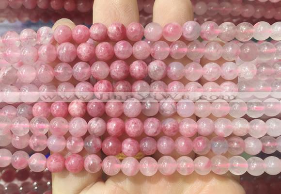 RDBS01 15 inches 6mm round pink rhodonite gemstone beads wholesale
