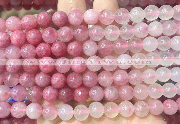 RDBS02 15 inches 8mm round pink rhodonite gemstone beads wholesale