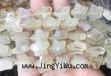RGBS54 15 inches 14mm faceted star lemon quartz beads wholesale
