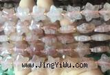 RGBS55 15 inches 14mm faceted star strawberry quartz beads wholesale
