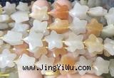 RGBS57 15 inches 14mm faceted star red aventurine beads wholesale